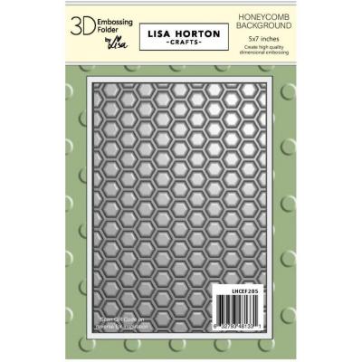 Lisa Horton Crafts 3D Embossing Folder - Honeycomb Background